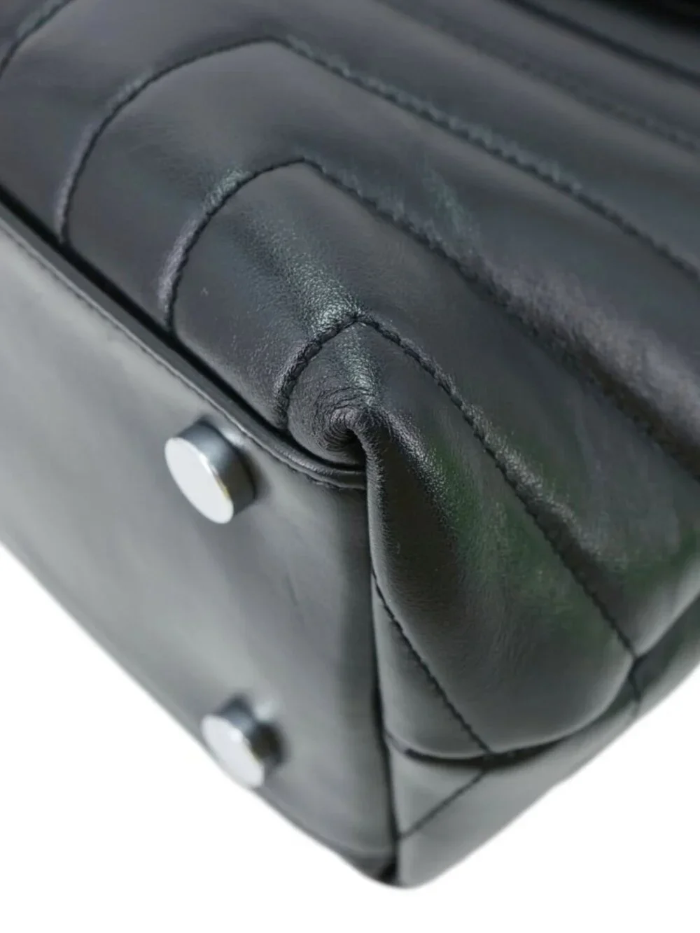 Yves Saint Laurent  Loulou Quilted Leather Top Handle Shoulder Bag Black